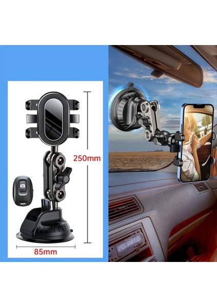 Araç Telefonu Tutucu Çekim Araba 2&#39 Si 1 Arada Güçlü Vantuz Çok Açılı Ayarlanabilir Alüminyum Alaşımlı Klip Tutucu A (Yurt Dışından) fiyatları