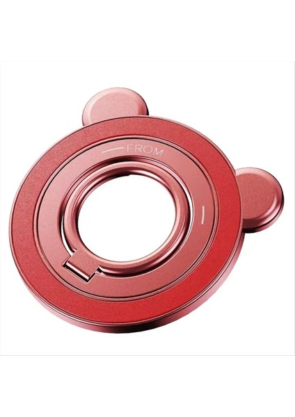 Manyetik Telefon Kavrama Tutucu Taşınabilir Parmak Yüzük Standı 360 ° Döndürme 90 ° Flip Kickstand, Akıllı Telefonlar Için Kırmızı (Yurt Dışından)