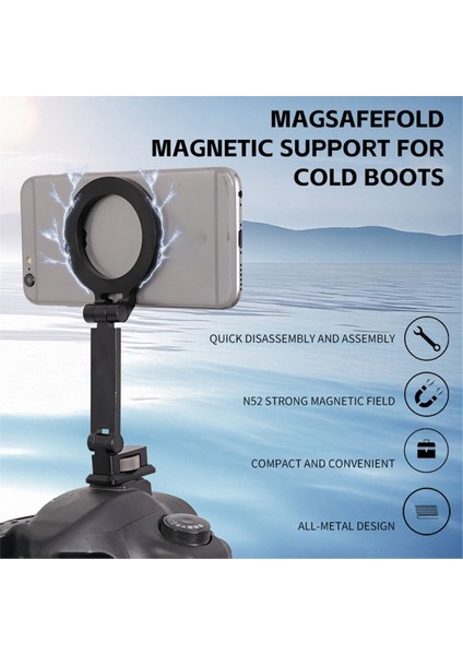 Magsafe IPhone 16 15 Samsung Monitör Braketi Için Arca Coldshoe Telefon Montajlı Kamera Sıcak Ayakkabı Manyetik Telefon Tutucu (Yurt Dışından) modelleri