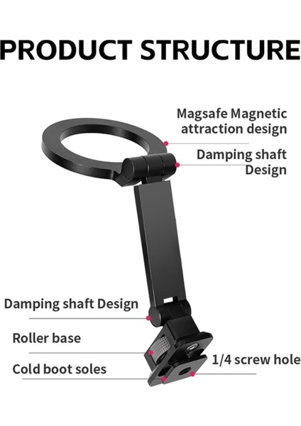 Magsafe IPhone 16 15 Samsung Monitör Braketi Için Arca Coldshoe Telefon Montajlı Kamera Sıcak Ayakkabı Manyetik Telefon Tutucu (Yurt Dışından) fırsatları