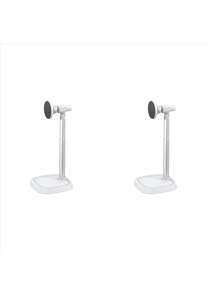 2x Alüminyum Alaşımlı Braket Masaüstü Canlı Akış Konferansı Cep Telefonu Manyetik Emme Braketi Gümüş (Yurt Dışından)