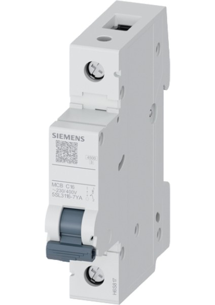 5SL3116-7YA C Tipi 1 Faz 16A 4.5ka Otomatik Sigorta