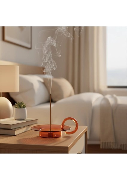 Cam Tütsü Tutucu Pirinç Dokuz Delikli Tütsü Çubuk Tutucu Cam Kül Tutucu ile Meditasyon Yoga Spa Için Tütsü Brülör (Yurt Dışından) fiyatları