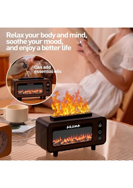 Alev Uçucu Yağ Difüzörü 7 Alev Rengi Aroma Yayıcı Susuz Otomatik Kapanma Nemlendiriciler Yatak Odası Yoga Spor Salonu Için (Yurt Dışından) modelleri