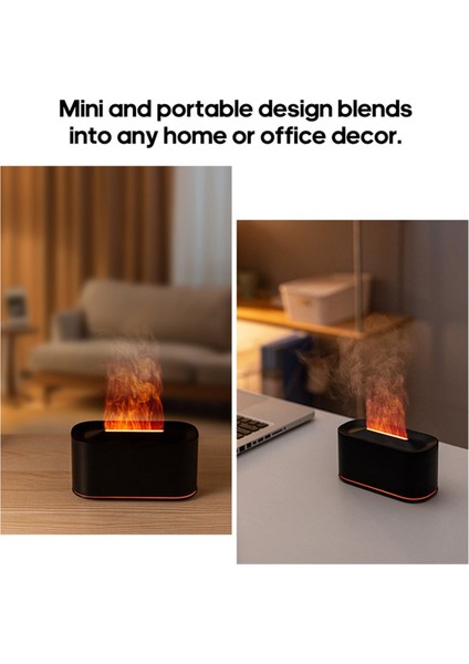 USB Mini Aroma Yayıcı Uçucu Yağ Difüzörü Simülasyon Alev Uçucu Yağ Aromaterapi Masaüstü Hava Nemlendirici Beyaz (Yurt Dışından) fırsatları