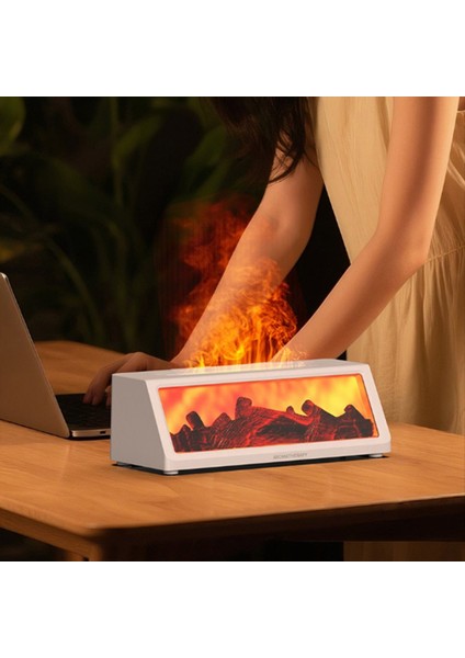 Şömine Alev Nemlendirici Simüle Şömine Alev Nemlendirici Masaüstü Simüle Ahşap Alev Aroma Difüzör (Yurt Dışından) fırsatları