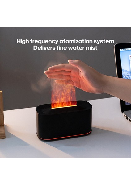 USB Mini Aroma Yayıcı Uçucu Yağ Difüzörü Simülasyon Alev Uçucu Yağ Aromaterapi Masaüstü Hava Nemlendirici Siyah (Yurt Dışından) fiyatları