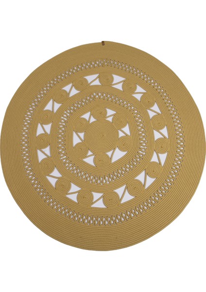 Reygon Ege 32 Hasır Daire Dekoratif El Örgüsü Kilim Yolluk Halı