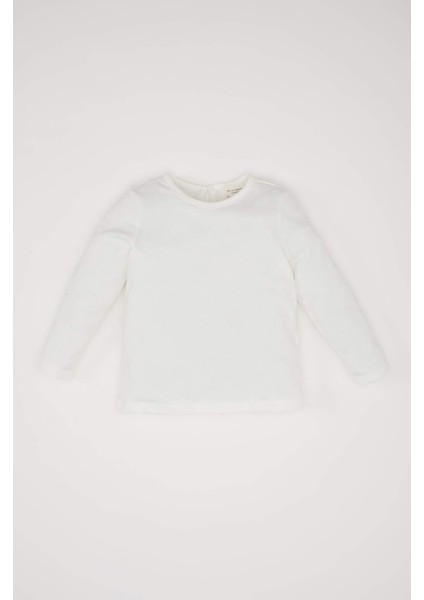 Kız Bebek 2'li Takım Uzun Kollu Üst Askılı Salopet Elbise