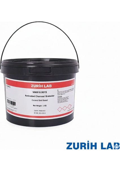 Aktif Karbon Granül 1 Kg - Coconut Bazlı - Activated Carbon (CAS No : 7440-44-0) - Zurih Lab