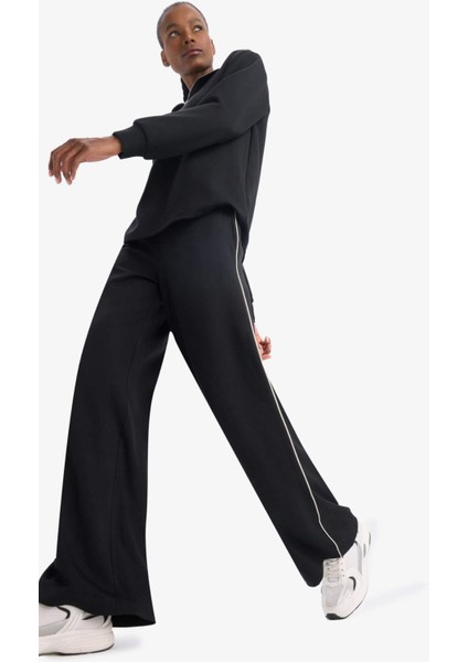 Fit Wide Leg Geniş Paça Cepli Standart Boy Modal Soft Touch Pantolon