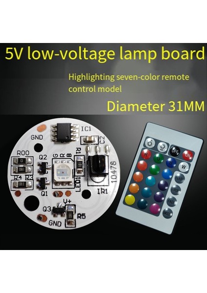 5V Düşük Voltajlı LED Işıklar Plaka Renk Rgb Lamba Kartı 3W Renkli Gradyan Kaynak Ir 24 Kişisel Kablosuz Uzak Anahtar (Yurt Dışından) indirimleri