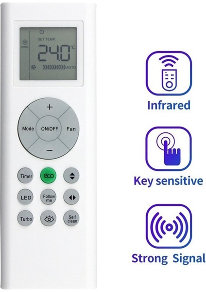 Midea RG66B3(2H)/BGEF Klima Uzaktan Kumandası Için Klima Uzaktan Kumandasını Değiştirin (Yurt Dışından) fiyatları