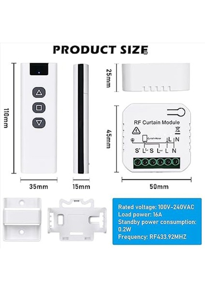 2x Tuya Wifi Akıllı Perde Anahtarı Kontrolörleri Stor Perde Deklanşör Motoru Akıllı Yaşam App Uzaktan Kumanda Alexa Google (Yurt Dışından) fiyatları
