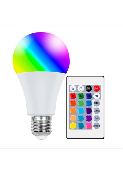16 Renkli E27 25W Rgb LED Ampul Oda Bahçe Partisi Için Uzaktan Kumanda (Yurt Dışından)