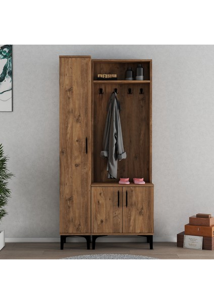 Tek Kapaklı Portmanto Vestiyer ve Ayakkabılık Dolabı