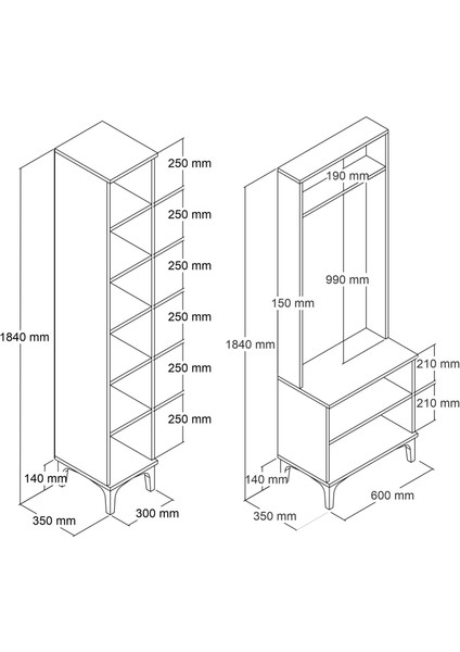 Tek Kapaklı Portmanto Vestiyer ve Ayakkabılık Dolabı fırsatları
