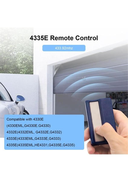Garaj Kapısı Uzaktan Kumandası Chamberlain Liftmaster 4335E 433 92 Mhz Telekomünikasyon El Verici 4330E 4332E Için (Yurt Dışından) fırsatları