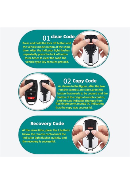 2x 433 Mhz Kablosuz Kopya Uzaktan Kumanda Rf Kopyalama Denetleyici Garaj Kapısı Klon Kod Verici Teksir Anahtarı (Yurt Dışından) indirimleri