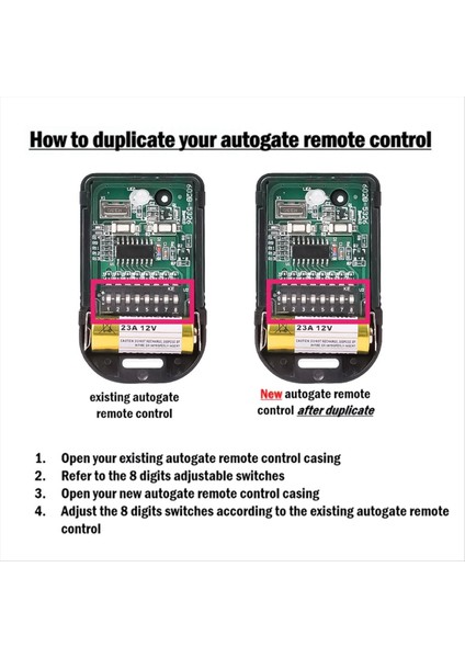 433 Mhz Akıllı Kopya Uzaktan Kumanda 8 Dip Anahtarı Sabit Kod 2ch Teksir Kapısı Garaj Kapısı Açacağı (Yurt Dışından) fırsatları