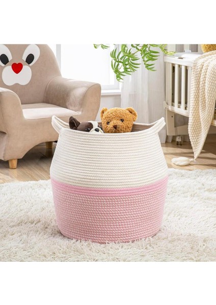 Hasır, Jüt Sepet, Banyo Sepeti, Havlu Sepeti, Kirli Sepeti, Oyuncak Sepeti, Düzenleyici, 40X45