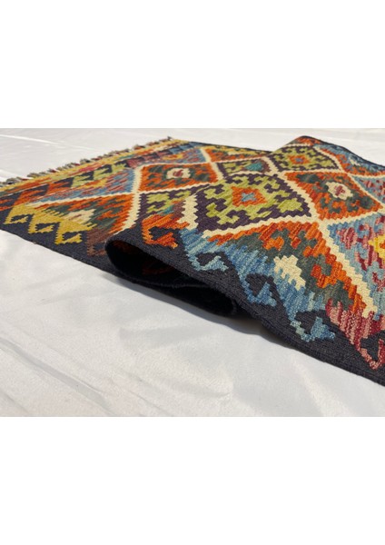 El Dokuma Afgan Kilim Yün Kök Boya