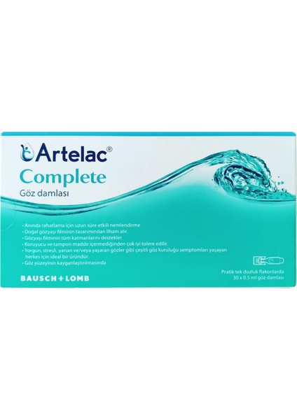 Artelac Complete Damla 30 Flakon 0.5 ml