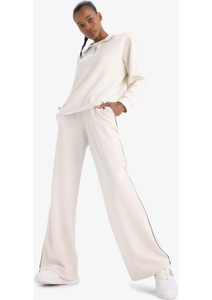 Oversize Geniş Kalıp Yarım Fermuarlı Dik Yaka Modal Sweatshirt D7126AX25SP