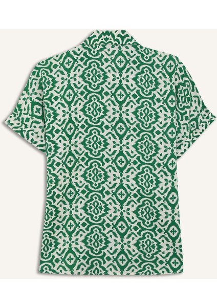 Regular Fit Desenli Kısa Kollu Gömlek C9621AX25SP