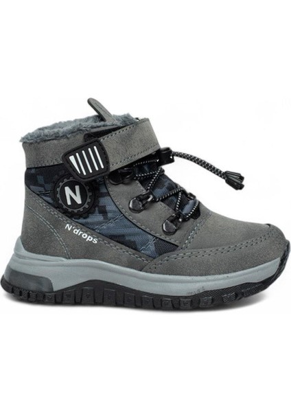 Ndropss Patik Bot 015 Cilt Denye Füme Kaymaz Kürklü Çocuk Kışlık Bot