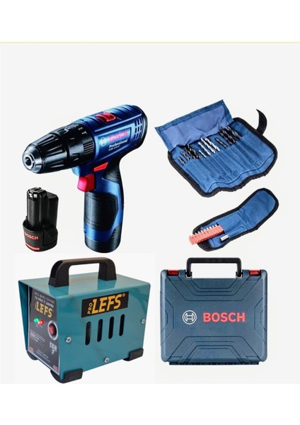 Gsb 120 Li 12 V 2 Ah Çift Batarya Darbeli Akülü Vidalama ve Pro Lefs 7 Amper Akü Şarj Cihazı