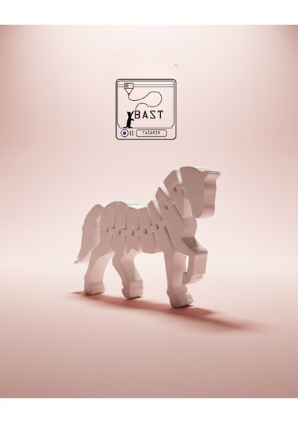 Bast Tasarım 3D Yazıcı Hareketli Eklemli At Oyuncak Figür