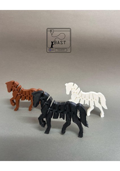 Bast Tasarım 3D Yazıcı Hareketli Eklemli At Oyuncak Figür fırsatları