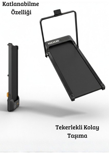 Uzaktan Kumandalı Katlanabilir Portatif Yürüyüş ve Koşu Bandı – 1.5 Hp