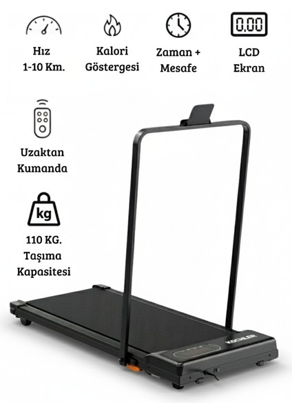 Uzaktan Kumandalı Katlanabilir Portatif Yürüyüş ve Koşu Bandı – 1.5 Hp fırsatları