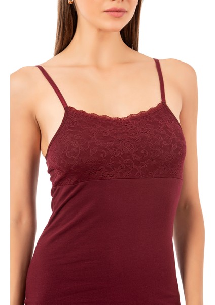 Özkan 24186 Kadın Pamuklu Likralı Süprem Dantel Kuplu Ince Askılı Atlet indirimleri