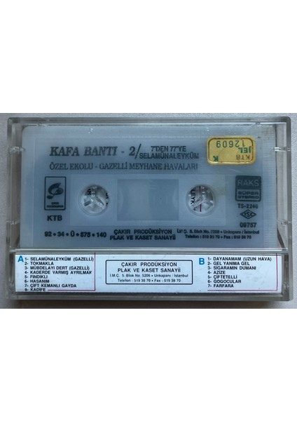 Kafa Bantı 2 - 7'den 77'ye Selamünaleyküm Kaset (Orijinal Dönem Baskı Kaset) fiyatları