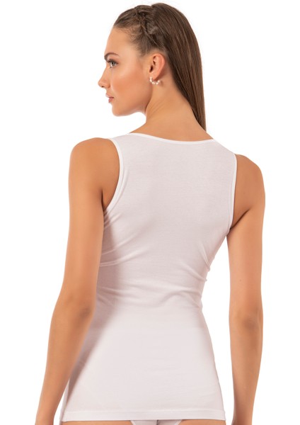 Özkan 25359 Kadın Pamuklu Süprem Esnek Rahat Yumuşak V Yaka Dantel Detaylı Kalın Askılı Atlet fiyatları