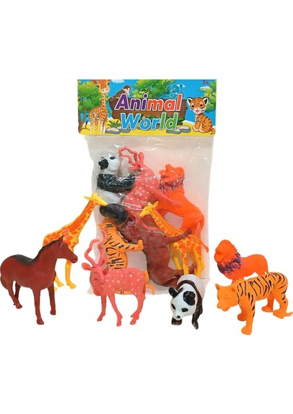 6'lı Hayvan Dünyası Oyuncak Figür Seti