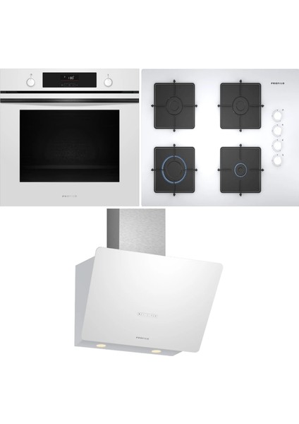 8 Fonksiyon Beyaz Ankastre Set ( FXSA344C - OO37P2O12D - DVK6J629 )