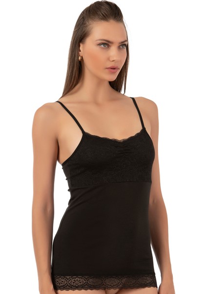 Özkan 24186 Kadın Pamuklu Likralı Süprem Dantel Kuplu Ince Askılı Atlet modelleri