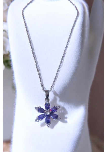 Işıklı Kutuda Mor Lotus Çelik Kolye – Doğum Günü, Kadın, Sevgili, Arkadaşa,annelere Hediye modelleri