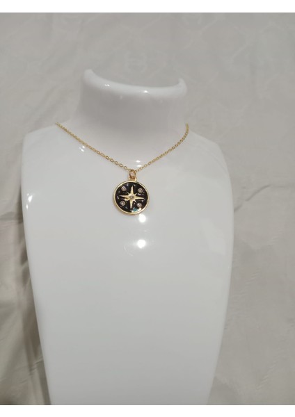 Yuvarlak Kuzey Yıldızı Kolye
