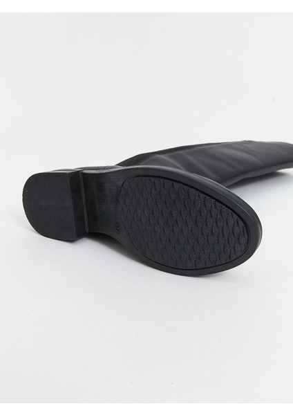 Yeni Sezon Deri Görünümlü Kadın Diz Üstü Yağmur Çizmesi fırsatları