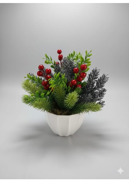 Yapay Kokina Mini Yılbaşı Çiçeği