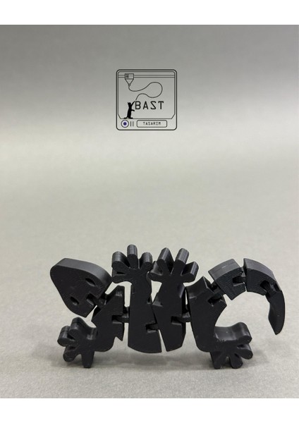 Bast Tasarım 3D Yazıcı Hareketli Eklemli Kertenkele Oyuncak Figür