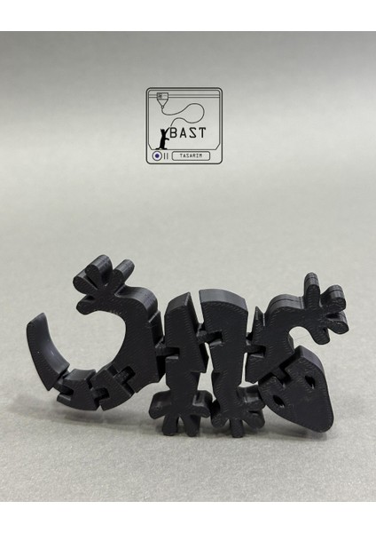 Bast Tasarım 3D Yazıcı Hareketli Eklemli Kertenkele Oyuncak Figür modelleri