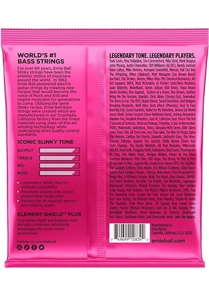 Ball Super Slinky Elektronik Bas Gitar Telleri, Kalınlık 45-100 fiyatları