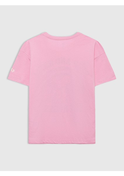 Kız Çocuk Pembe Grafik Baskılı Tunik T-Shirt fiyatları