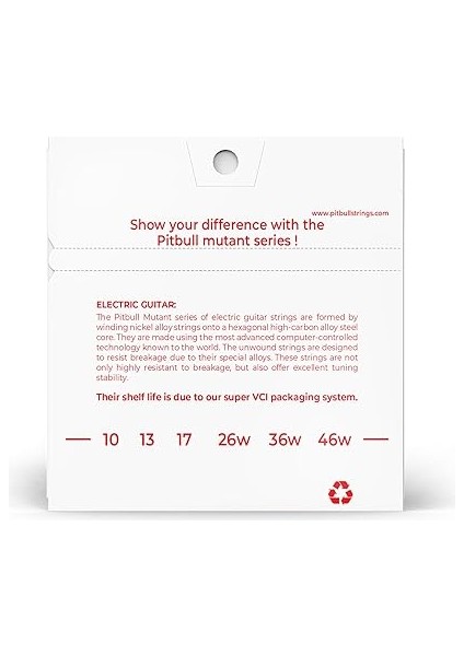 Elektro Gitar Tel Seti, Mutant Seri, 09-42, Süper Light, Meg 09-42 Sl (10-46 Light, Tekli Set) fiyatları